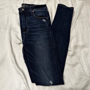 Abercrombie and Fitch super skinny jeans - dark wash - size 26(2)